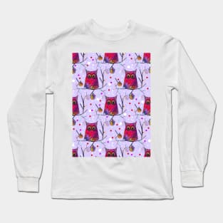 Owl Pattern Long Sleeve T-Shirt